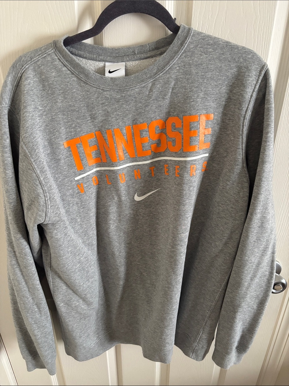 Nike Gray Crewneck Sweatshirt with Orange Tennessee Logo
